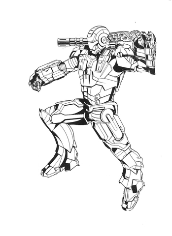 Iron Man All Packed Up Coloring Page